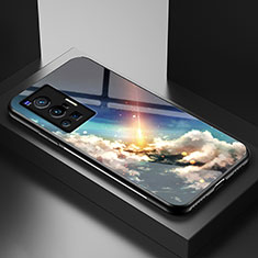 Handyhülle Silikon Hülle Rahmen Schutzhülle Spiegel Modisch Muster LS1 für Vivo X70 Pro 5G Plusfarbig