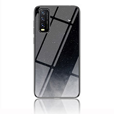 Handyhülle Silikon Hülle Rahmen Schutzhülle Spiegel Modisch Muster LS1 für Vivo Y20s Grau