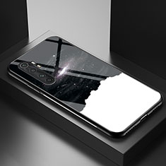 Handyhülle Silikon Hülle Rahmen Schutzhülle Spiegel Modisch Muster LS1 für Xiaomi Mi Note 10 Lite Schwarz