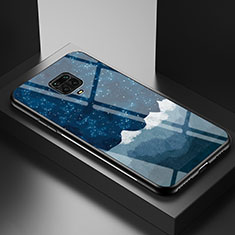 Handyhülle Silikon Hülle Rahmen Schutzhülle Spiegel Modisch Muster LS1 für Xiaomi Poco M2 Pro Blau