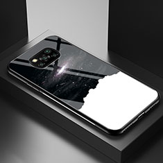 Handyhülle Silikon Hülle Rahmen Schutzhülle Spiegel Modisch Muster LS1 für Xiaomi Poco X3 NFC Schwarz