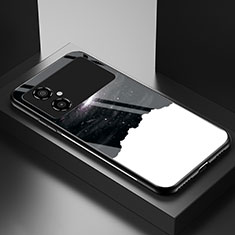 Handyhülle Silikon Hülle Rahmen Schutzhülle Spiegel Modisch Muster LS1 für Xiaomi Redmi Note 11R 5G Schwarz