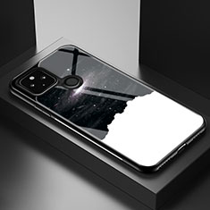 Handyhülle Silikon Hülle Rahmen Schutzhülle Spiegel Modisch Muster LS2 für Google Pixel 5 Schwarz