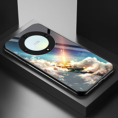 Handyhülle Silikon Hülle Rahmen Schutzhülle Spiegel Modisch Muster LS2 für Huawei Honor Magic5 Lite 5G Plusfarbig
