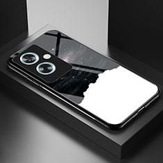 Handyhülle Silikon Hülle Rahmen Schutzhülle Spiegel Modisch Muster LS2 für Oppo A79 5G Schwarz