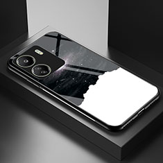 Handyhülle Silikon Hülle Rahmen Schutzhülle Spiegel Modisch Muster LS2 für Xiaomi Redmi 13C Schwarz