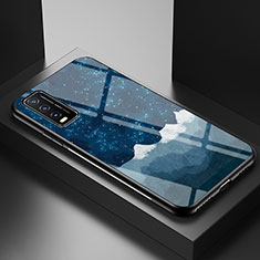 Handyhülle Silikon Hülle Rahmen Schutzhülle Spiegel Modisch Muster LS4 für Vivo Y11s Blau