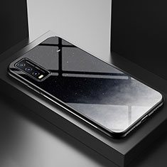 Handyhülle Silikon Hülle Rahmen Schutzhülle Spiegel Modisch Muster LS4 für Vivo Y12s Grau