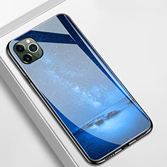 Handyhülle Silikon Hülle Rahmen Schutzhülle Spiegel Modisch Muster M01 für Apple iPhone 11 Pro Max Blau