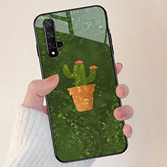 Handyhülle Silikon Hülle Rahmen Schutzhülle Spiegel Modisch Muster M01 für Huawei Honor 20 Grün