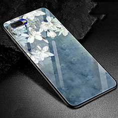 Handyhülle Silikon Hülle Rahmen Schutzhülle Spiegel Modisch Muster M01 für Oppo R15X Blau