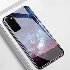 Handyhülle Silikon Hülle Rahmen Schutzhülle Spiegel Modisch Muster M01 für Samsung Galaxy S20 5G Braun