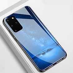 Handyhülle Silikon Hülle Rahmen Schutzhülle Spiegel Modisch Muster M01 für Samsung Galaxy S20 Plus Blau