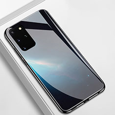 Handyhülle Silikon Hülle Rahmen Schutzhülle Spiegel Modisch Muster M01 für Samsung Galaxy S20 Plus Schwarz