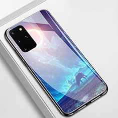 Handyhülle Silikon Hülle Rahmen Schutzhülle Spiegel Modisch Muster M01 für Samsung Galaxy S20 Plus Violett