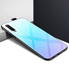 Handyhülle Silikon Hülle Rahmen Schutzhülle Spiegel Modisch Muster S01 für Huawei Honor 9X Pro Hellblau