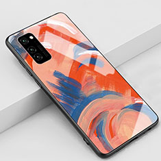 Handyhülle Silikon Hülle Rahmen Schutzhülle Spiegel Modisch Muster S01 für Huawei Honor V30 5G Orange