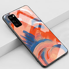 Handyhülle Silikon Hülle Rahmen Schutzhülle Spiegel Modisch Muster S01 für Huawei Honor View 30 Pro 5G Orange