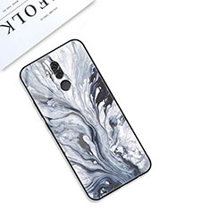 Handyhülle Silikon Hülle Rahmen Schutzhülle Spiegel Modisch Muster S01 für Huawei Mate 20 Lite Grau