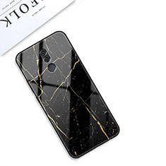 Handyhülle Silikon Hülle Rahmen Schutzhülle Spiegel Modisch Muster S01 für Huawei Mate 20 Lite Schwarz
