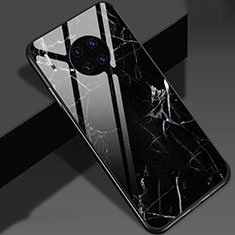 Handyhülle Silikon Hülle Rahmen Schutzhülle Spiegel Modisch Muster S01 für Huawei Mate 30 5G Schwarz
