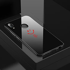Handyhülle Silikon Hülle Rahmen Schutzhülle Spiegel Modisch Muster S01 für Huawei Nova 3e Rot und Schwarz
