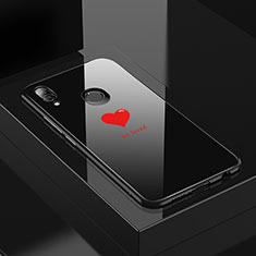 Handyhülle Silikon Hülle Rahmen Schutzhülle Spiegel Modisch Muster S01 für Huawei P20 Lite Schwarz