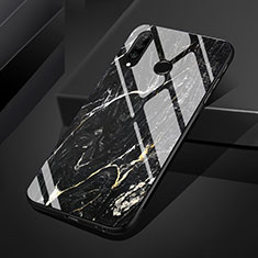 Handyhülle Silikon Hülle Rahmen Schutzhülle Spiegel Modisch Muster S01 für Huawei P30 Lite Dunkelgrau