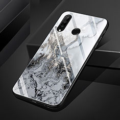 Handyhülle Silikon Hülle Rahmen Schutzhülle Spiegel Modisch Muster S01 für Huawei P30 Lite Grau