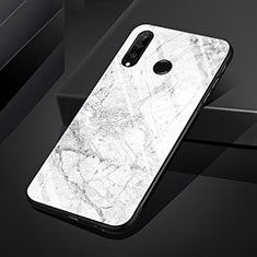 Handyhülle Silikon Hülle Rahmen Schutzhülle Spiegel Modisch Muster S01 für Huawei P30 Lite Weiß
