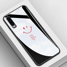Handyhülle Silikon Hülle Rahmen Schutzhülle Spiegel Modisch Muster S01 für Huawei P30 Schwarz