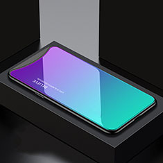 Handyhülle Silikon Hülle Rahmen Schutzhülle Spiegel Modisch Muster S01 für Oppo Find X Violett