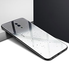 Handyhülle Silikon Hülle Rahmen Schutzhülle Spiegel Modisch Muster S01 für Oppo Reno Grau