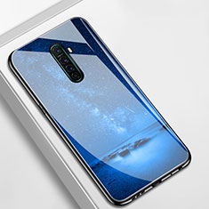 Handyhülle Silikon Hülle Rahmen Schutzhülle Spiegel Modisch Muster S01 für Realme X2 Pro Blau