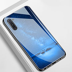 Handyhülle Silikon Hülle Rahmen Schutzhülle Spiegel Modisch Muster S01 für Samsung Galaxy Note 10 5G Blau