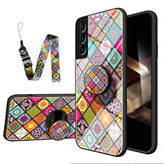 Handyhülle Silikon Hülle Rahmen Schutzhülle Spiegel Modisch Muster S01 für Samsung Galaxy S24 5G Bunt