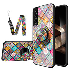 Handyhülle Silikon Hülle Rahmen Schutzhülle Spiegel Modisch Muster S01 für Samsung Galaxy S24 Plus 5G Plusfarbig