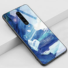 Handyhülle Silikon Hülle Rahmen Schutzhülle Spiegel Modisch Muster S01 für Xiaomi Poco X2 Blau