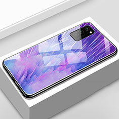 Handyhülle Silikon Hülle Rahmen Schutzhülle Spiegel Modisch Muster S02 für Huawei Honor View 30 5G Violett