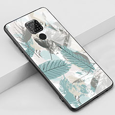 Handyhülle Silikon Hülle Rahmen Schutzhülle Spiegel Modisch Muster S02 für Huawei Nova 5i Pro Cyan