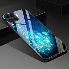 Handyhülle Silikon Hülle Rahmen Schutzhülle Spiegel Modisch Muster S02 für Huawei Nova 6 SE Cyan