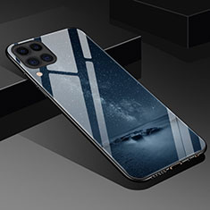Handyhülle Silikon Hülle Rahmen Schutzhülle Spiegel Modisch Muster S02 für Huawei Nova 7i Schwarz