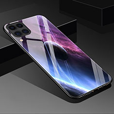 Handyhülle Silikon Hülle Rahmen Schutzhülle Spiegel Modisch Muster S02 für Huawei Nova 7i Violett