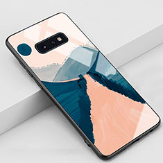 Handyhülle Silikon Hülle Rahmen Schutzhülle Spiegel Modisch Muster S02 für Samsung Galaxy S10e Orange