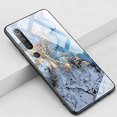 Handyhülle Silikon Hülle Rahmen Schutzhülle Spiegel Modisch Muster S02 für Xiaomi Mi 10 Pro Hellblau