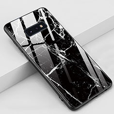Handyhülle Silikon Hülle Rahmen Schutzhülle Spiegel Modisch Muster S03 für Samsung Galaxy S10e Schwarz