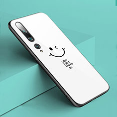 Handyhülle Silikon Hülle Rahmen Schutzhülle Spiegel Modisch Muster S03 für Xiaomi Mi 10 Weiß