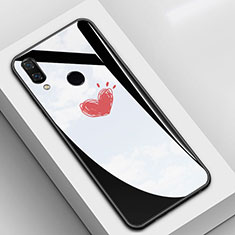 Handyhülle Silikon Hülle Rahmen Schutzhülle Spiegel Modisch Muster S04 für Huawei Nova 3e Rot und Schwarz