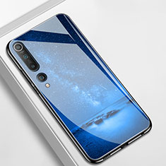 Handyhülle Silikon Hülle Rahmen Schutzhülle Spiegel Modisch Muster S05 für Xiaomi Mi 10 Blau