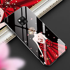 Handyhülle Silikon Hülle Rahmen Schutzhülle Spiegel Motiv Kleid Mädchen für Huawei Mate 20 Pro Fuchsie